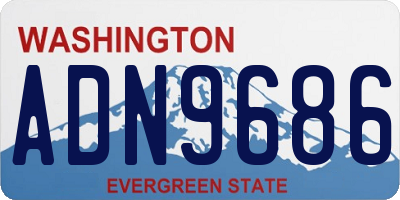 WA license plate ADN9686