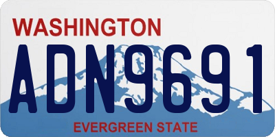 WA license plate ADN9691