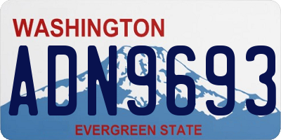 WA license plate ADN9693