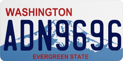 WA license plate ADN9696