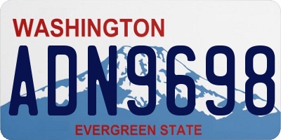 WA license plate ADN9698