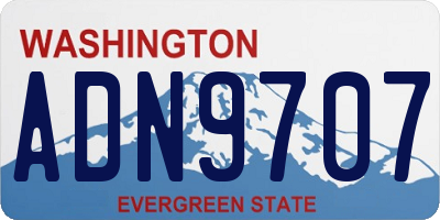 WA license plate ADN9707