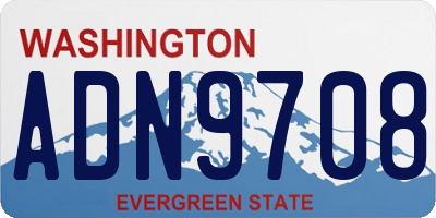 WA license plate ADN9708