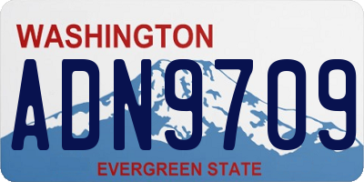 WA license plate ADN9709