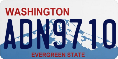 WA license plate ADN9710