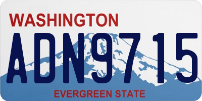 WA license plate ADN9715