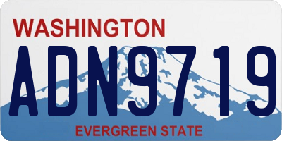 WA license plate ADN9719