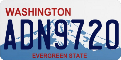 WA license plate ADN9720