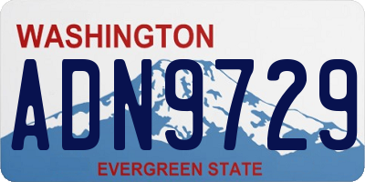 WA license plate ADN9729