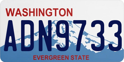 WA license plate ADN9733