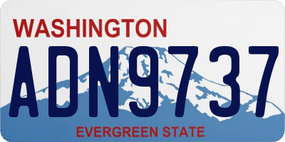 WA license plate ADN9737