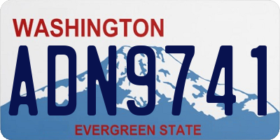 WA license plate ADN9741
