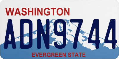 WA license plate ADN9744