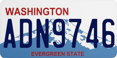 WA license plate ADN9746