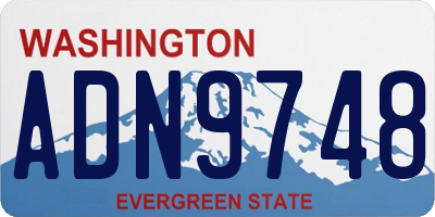 WA license plate ADN9748