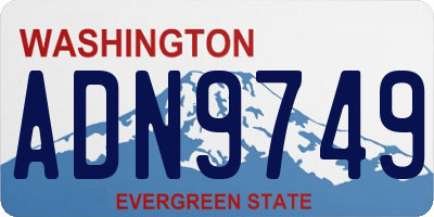 WA license plate ADN9749