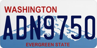 WA license plate ADN9750