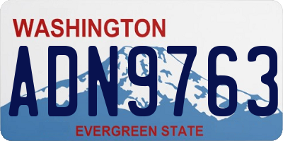 WA license plate ADN9763