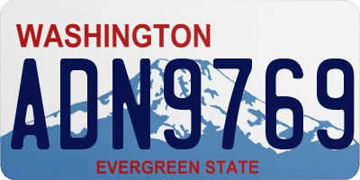 WA license plate ADN9769