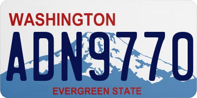 WA license plate ADN9770