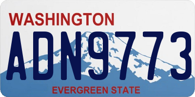 WA license plate ADN9773