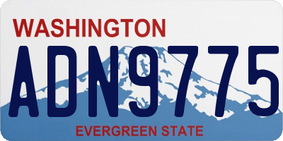 WA license plate ADN9775