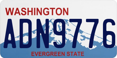 WA license plate ADN9776