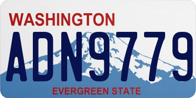 WA license plate ADN9779