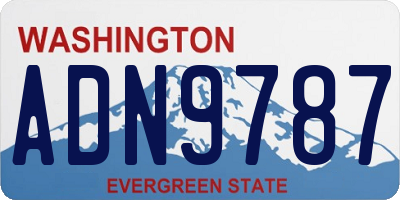 WA license plate ADN9787