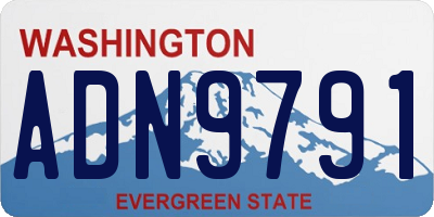 WA license plate ADN9791