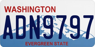 WA license plate ADN9797