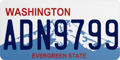 WA license plate ADN9799