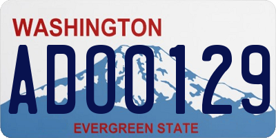 WA license plate ADO0129