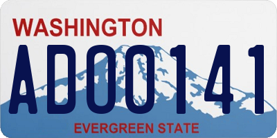 WA license plate ADO0141
