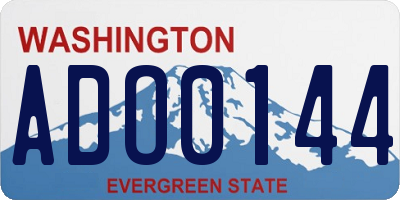 WA license plate ADO0144