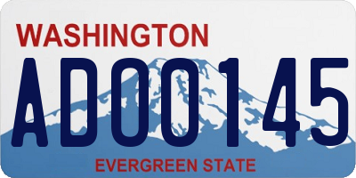 WA license plate ADO0145