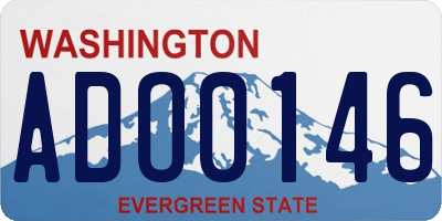 WA license plate ADO0146