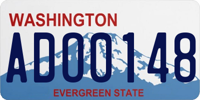 WA license plate ADO0148