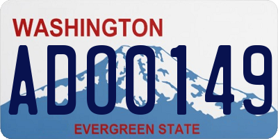 WA license plate ADO0149