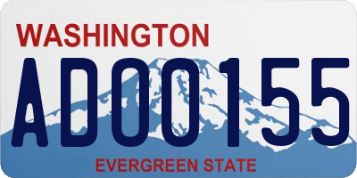 WA license plate ADO0155