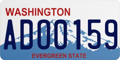 WA license plate ADO0159