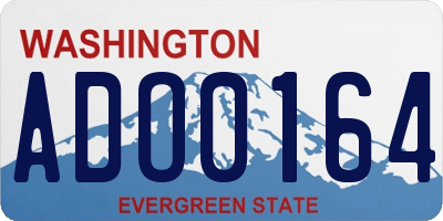 WA license plate ADO0164