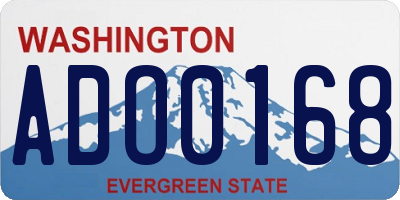 WA license plate ADO0168