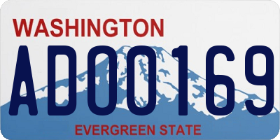 WA license plate ADO0169