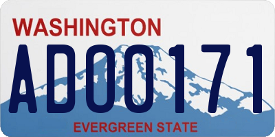 WA license plate ADO0171