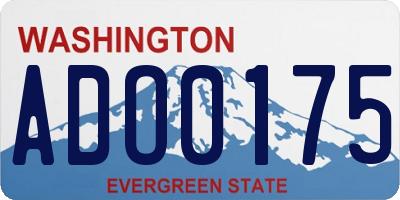 WA license plate ADO0175
