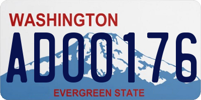 WA license plate ADO0176
