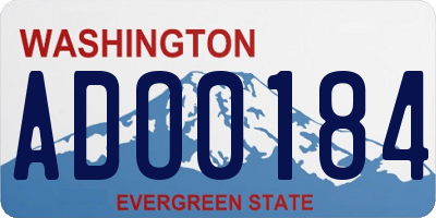 WA license plate ADO0184