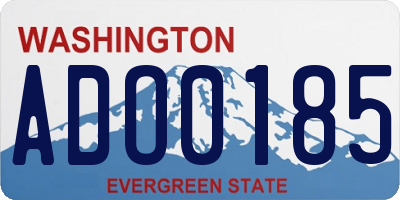 WA license plate ADO0185