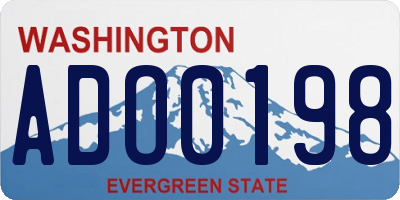 WA license plate ADO0198
